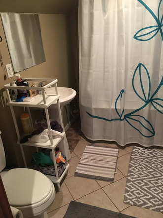 Bathroom 1 - Must See - Second story, 3 bedroom! Super close to campus, restaurants, & fun. Duplex