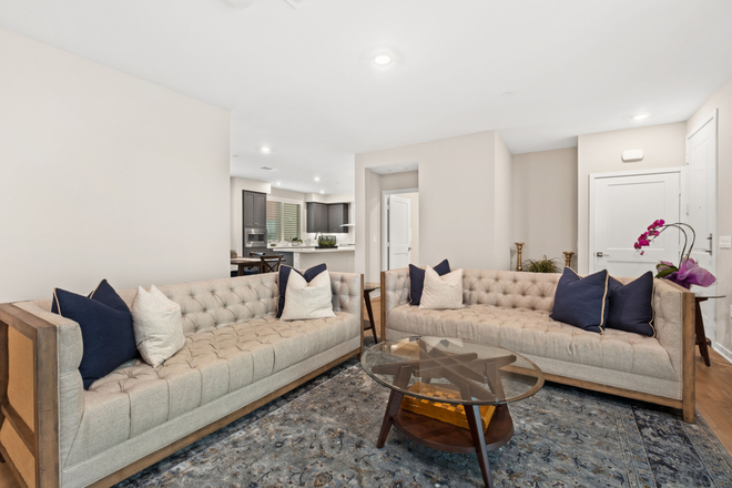 Living Room with 65 inch Smart TV - UPDATED - LUXURY & SAFE FURNISHED HOUSE, SMART-HOME, PRICE INCLUDES UTILITIES & AMENITIES