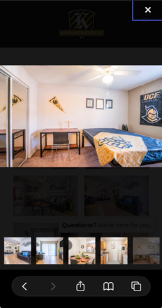 Private bedroom - desk and bed included - Knights Circle 4x4 Male 1 Bedroom Release Apartments