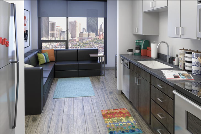 Living room (another apartment same floor plan) - Lightview Apartments