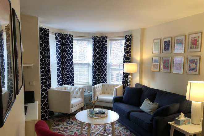 living room - Charming Back Bay 1 bedroom for 9/1