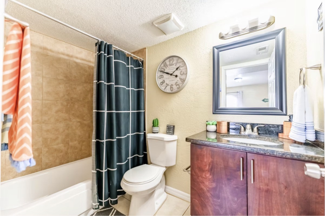 Staged photo of bathroom - College Town USF Townhome