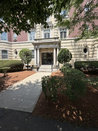 Building exterior - Furnished Rental in Newton Corner Available July 1, 2026