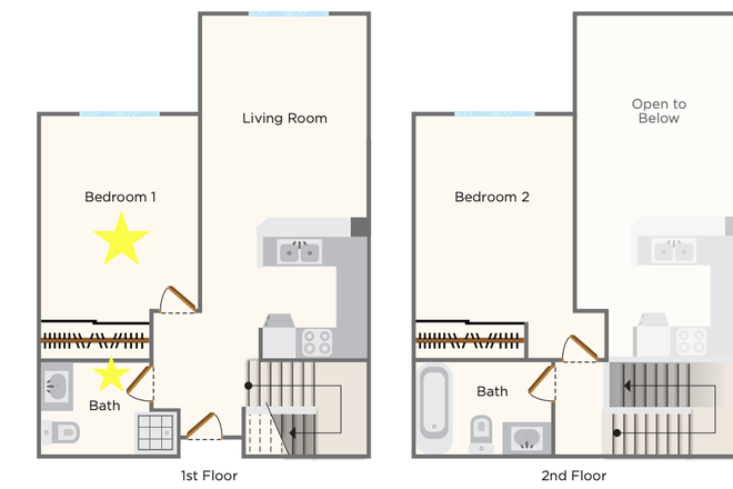 floor plan - [female students only] SUMMER SUBLET PV bedroom with private bathroom MID JUL to MID SEP