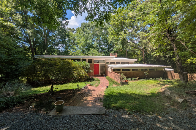 Outside view - Furnished Room with Private Bath in Light-Filled Mid-Century Modern Home Near UNC