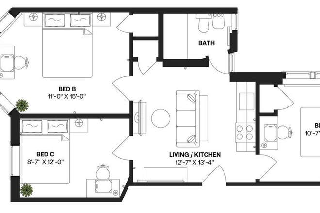Visit hubrealtyproperties.com - No realtor fee, wonderful rare parkview 3 bedroom, don't miss this one Apartments
