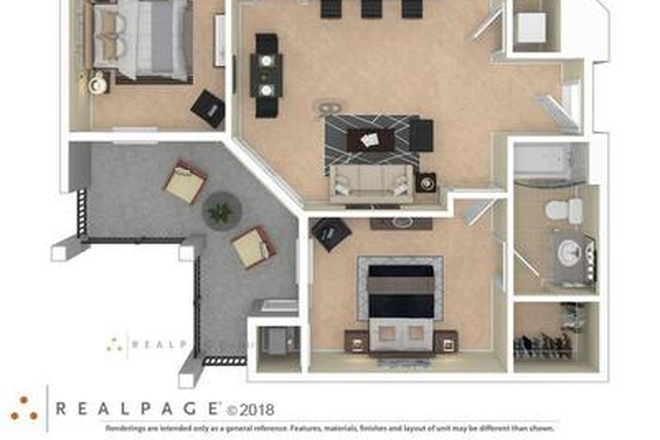 Floorplan - Room at The Flats 2x2 Apartments