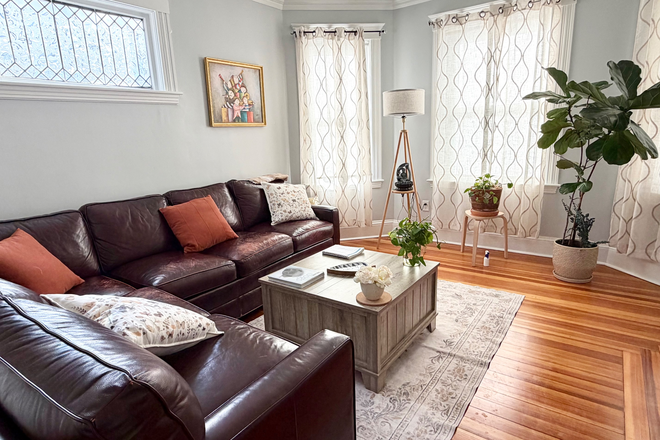 Living room - Rent fully Furnished first floor 2 beds 2 baths with central air modern kitchen with Condo