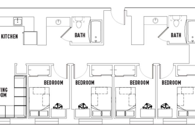 Floor Plan. It is the second room (right to left) - June to August - Lightview Room for Summer!