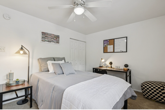 Bedroom - Squire Hill Private Room | Spacious 3BR/2.5BA Townhouse | Only 2 Residents Total