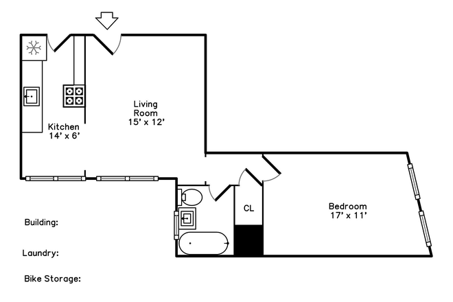 1 - JULY 2026 - Spacious 1 bed / 1 bath, Student OK, H/HW incl. No Broker Fee! Apartments