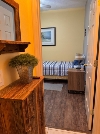 Bedroom from hallway - Room for rent in private home/2 miles campus, UCF