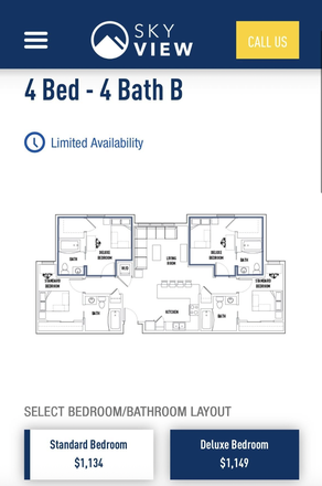 layout - Skyview $850 SPRING RELET Apartments