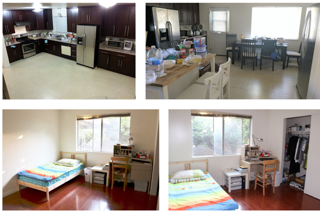 Kitchen and a Bedroom - Walk to UCR (8 Minutes); Rooms in a student shared 5Br 2Bth House