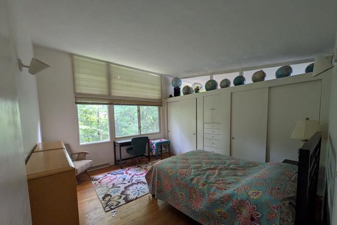 Bedroom - Furnished Room with Private Bath in Light-Filled Mid-Century Modern Home Near UNC