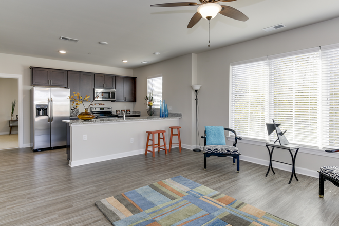 Great Room - North Colley Apartments, close to campus , on popular Colley Ave, great restaurants!
