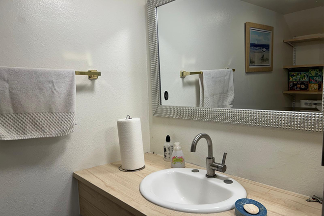 Downstairs Bathroom - FULLY FURNISHED or UNFURNISHED TOWNHOUSE 2 min. WALKING DISTANCE TO UCR!