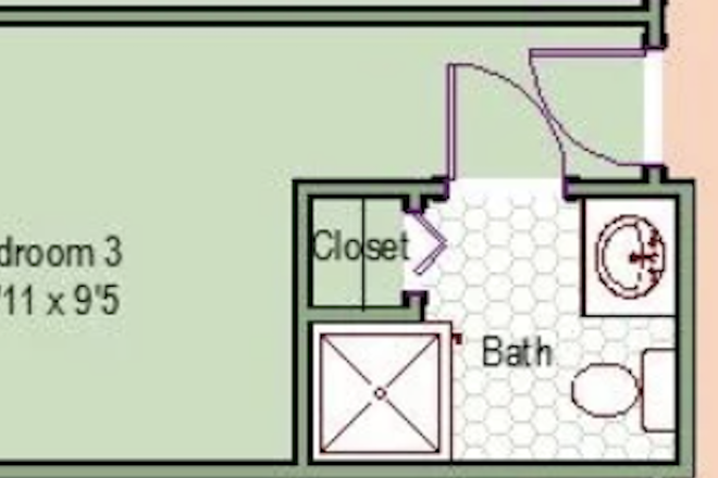 Room Floorplan - Room sublease right next to campus