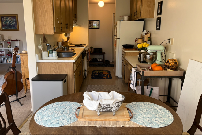Kitchen + Dining - 1-Bedroom Apartment Close to Campus! Full Unit Available
