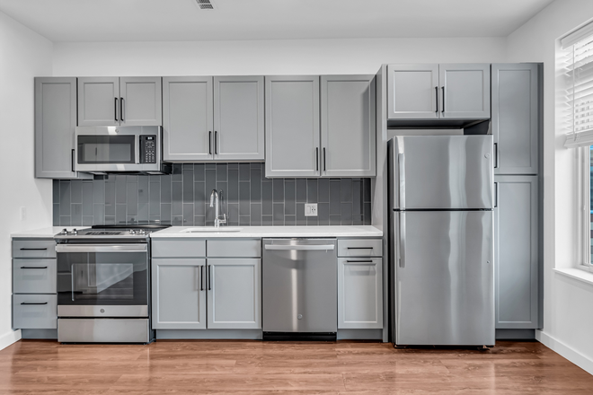 Kitchen - Waterfront Studios from $2,131.25 — Perfect for UMass Boston Students!