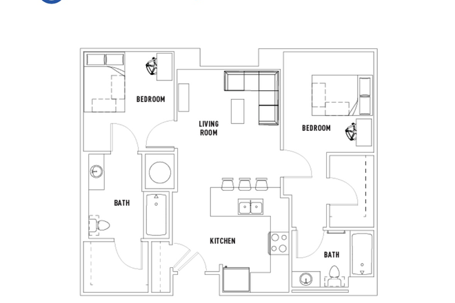 Private bedroom, private bathroom, and walk in closet. Located on the left. - Plaza Verde
