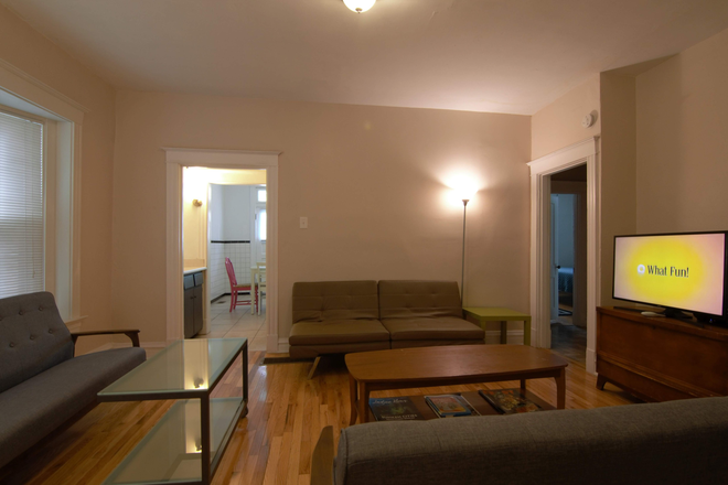 living room - Spacious Charm Near WashU – 2BR + Bonus flex bedroom in Historic 3-Family