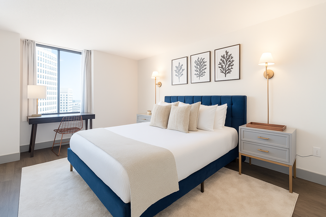 Bedroom - XL Center 1-BR Condo|DWNTN Hartford|Easy Parking