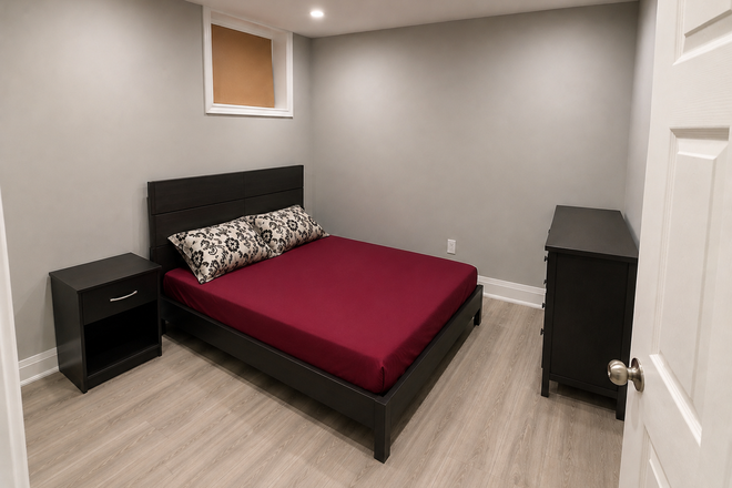 Bedroom - 1 Furnished bedroom apartment with own bathroom and kitchen
