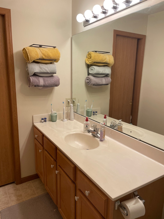 Upstairs Bathroom with plenty of storage - Townhouse Room For Rent (Female)