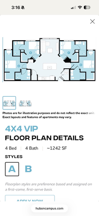 Floor Plan - The Hub Apartments
