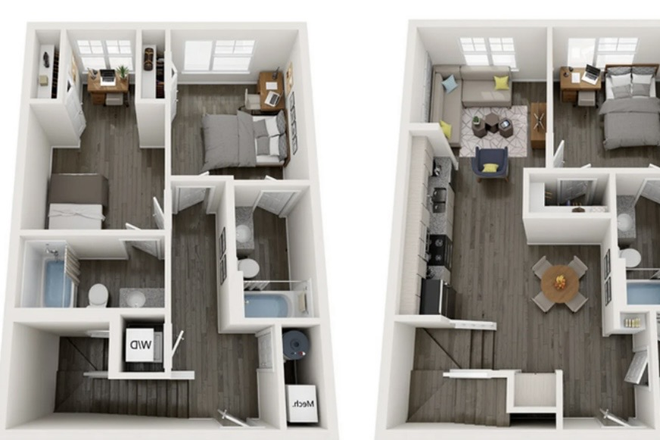 floor plan for the townhouse - note that I'm not currently living in the townhouse, and the townhouse for the lease is yet to be assigned - Union Chapel Hill