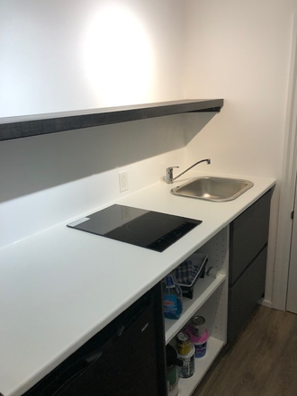 Galley Kitchen - Annex ground floor, unfurnished studio apartment between Bloor and Harbord