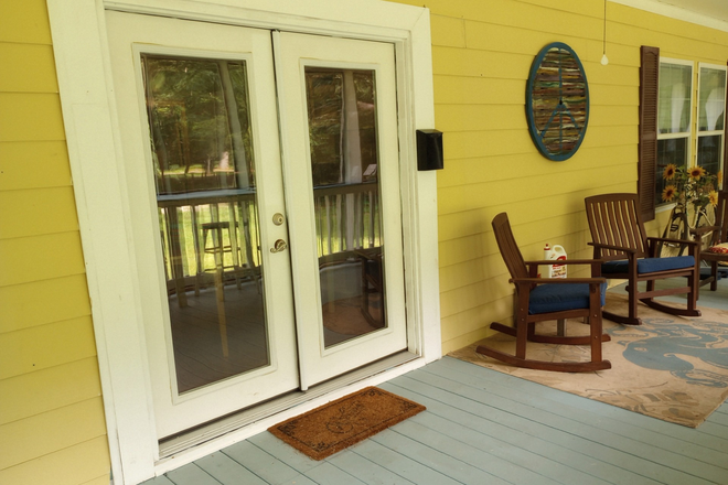 Your entry off the porch - Peaceful Place Apartments