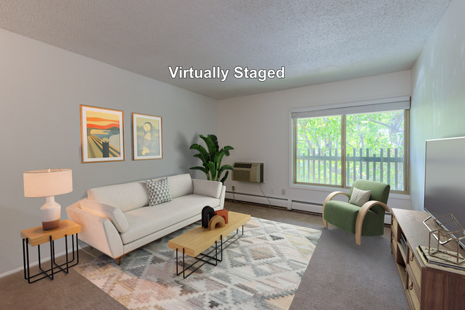 Living Room-virtually stage - 2BR Top-Floor Unit | Heat/Water/Trash Included | 2 Parking Spots | Near Bus & Shops | $925/person Apartments
