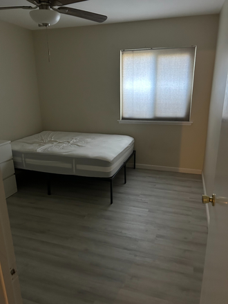 Example of Small Bedroom - Masters Hall, currently consisting of recent college graduates and a UCR graduate student. House