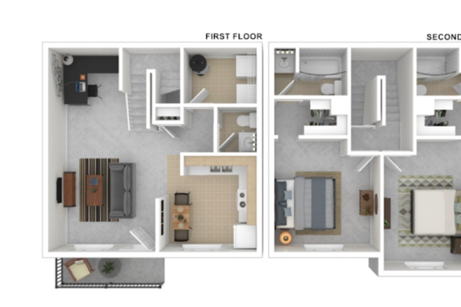 Floor Plan - Maple Ridge Sublease Townhome