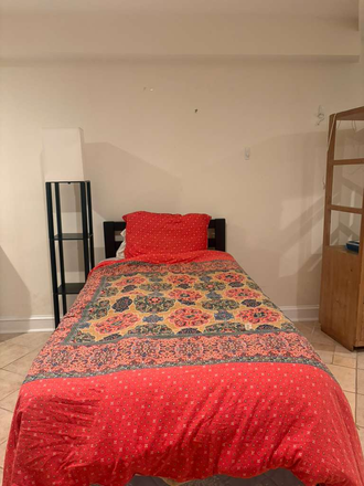 Bed, Mattress and Lamp - Basement/Efficiency Studio in Friendship Heights House