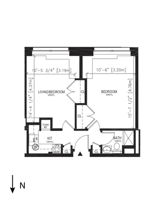 Floorplan - Summar Sublet 2BR/1BA at Discounted Rent Apartments