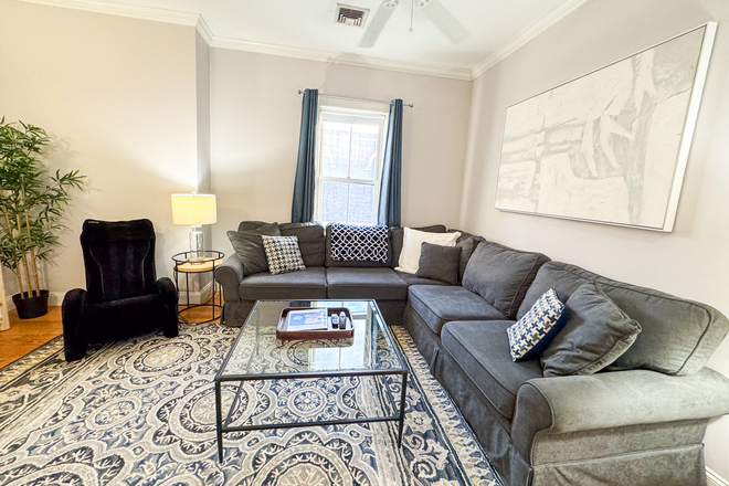 Living Room - HAR73B Furnished 2-Bed in Brookline Village   Longwood, Shops, MBTA Apartments