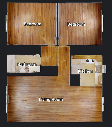Floor plan - Presidential Apartments Bedroom, close to bus and campus