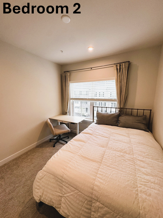 Bedroom #2 (bedding not included) - ROOMS FOR RENT in fully furnished, brand new townhouse – North Laurel, MD (Howard County)