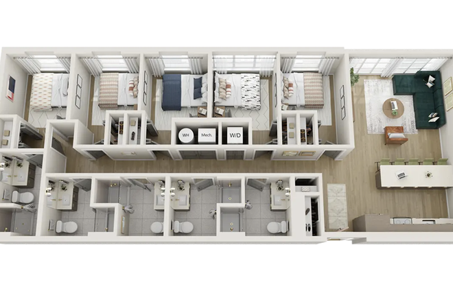 Bedroom D - Sweetwater Apartments