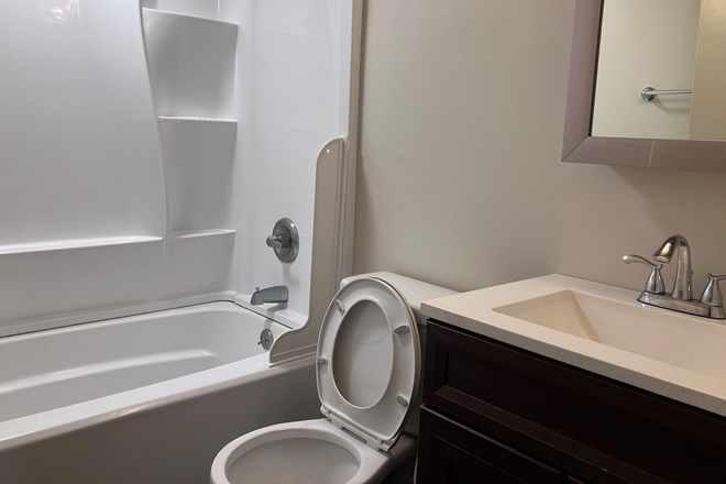 bathroom - Umass bus- August 15- One bedroom apartment