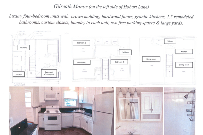 Floor plans - Avail 7/1/26 Large 4 bedroom, 3 floor apartment with laundry, two yards, free parking