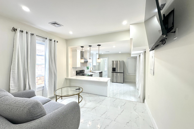 Kitchen/Living Area - Newly Renovated furnished (3 BR 2 Bath) 2nd Floor Apt- Be the 1st to enjoy! In Unit Washer & Dryer!