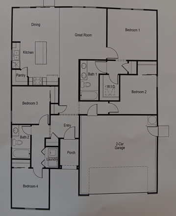 FLOOR PLAN - BRAND NEW 4BR/2BA HOUSE NEAR M ST CIRCLE FOR MALES ONLY