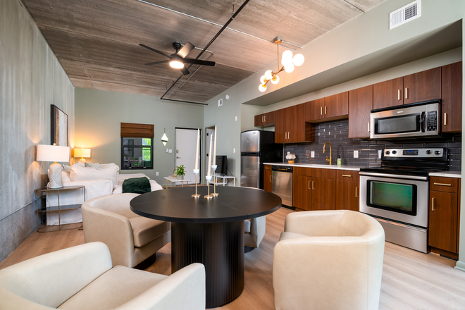 Full kitchen - Elegantly Designed | Prime Downtown Location | Walk to All the Hotspots Apartments