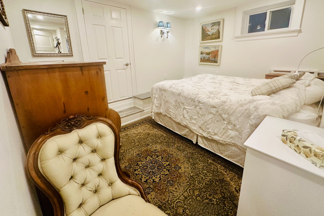 Bedroom - Bright, Spacious, Furnished & All-inclusive 1-Bedroom Suite — Steps to Yonge & Eglinton Subway House