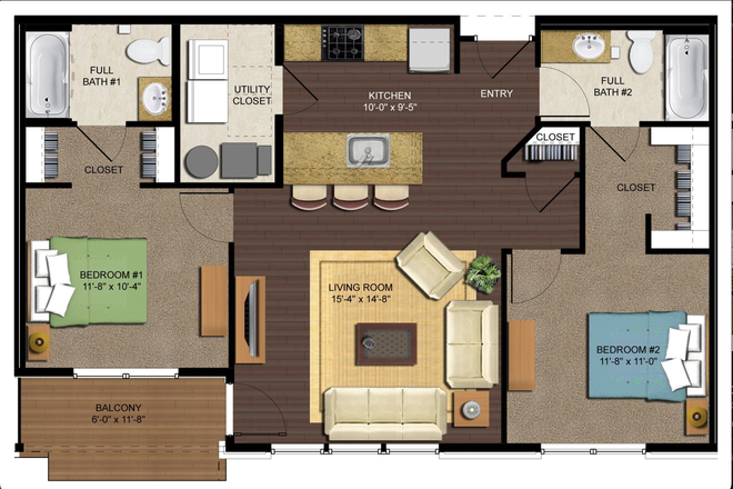 Floorplan - Views on Vine Apartments