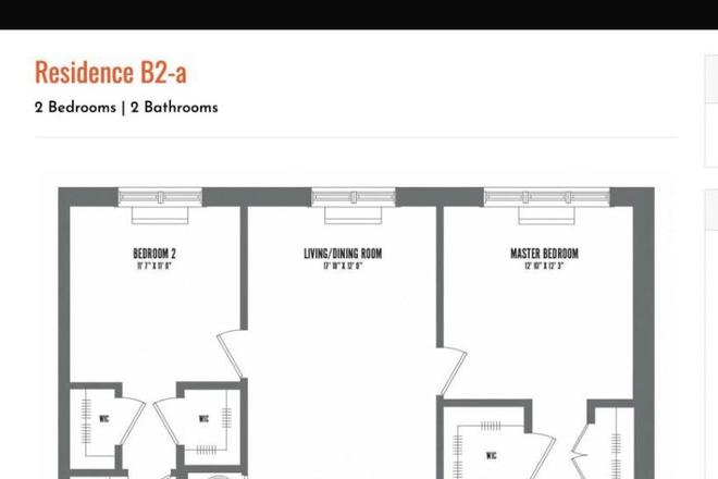 Floor plan - The Enclave - 1B1B sublet Apartments